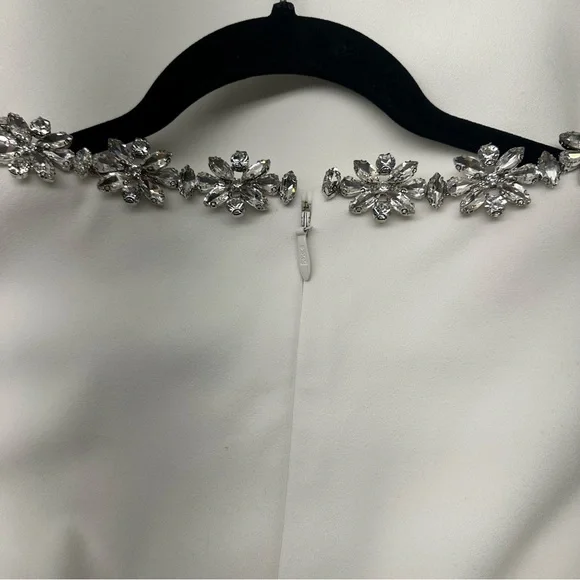 NADINE MERABI Kimberly Rhinestone Mini Dress, Size 12 US - Picture 9 of 9